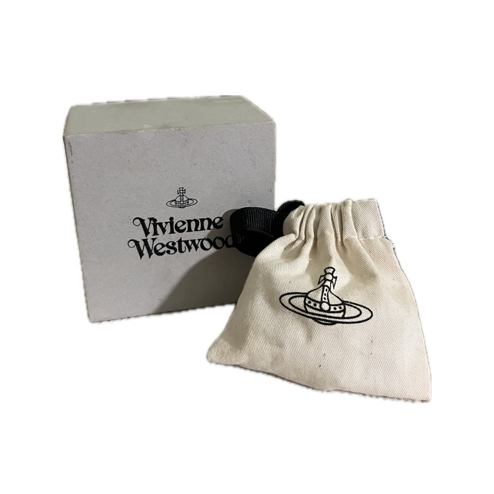 Vivienne Westwood Cream Pouch with Black Logo